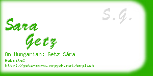 sara getz business card